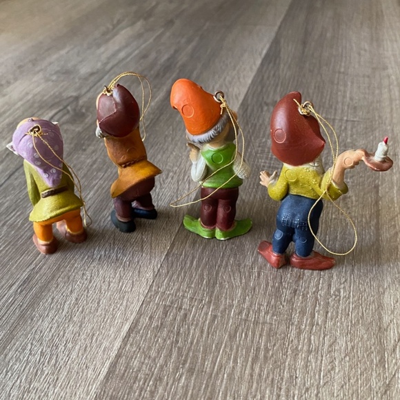 VTG 1980s Elves Christmas Ornaments Tree Decoration Set of 4 - Picture 6 of 7